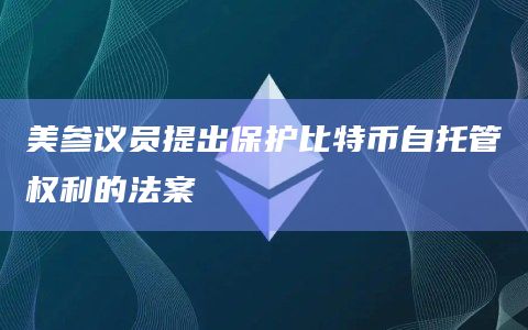 美参议员提出保护比特币自托管权利的法案