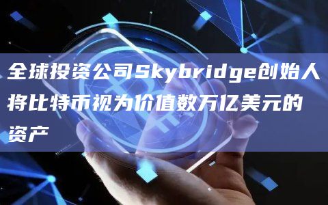 全球投资公司Skybridge创始人将比特币视为价值数万亿美元的资产