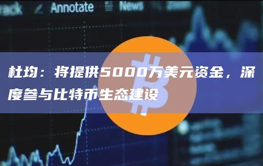 杜均：将提供5000万美元资金，深度参与比特币生态建设