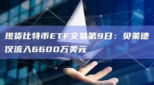 现货比特币ETF交易第9日：贝莱德仅流入6600万美元