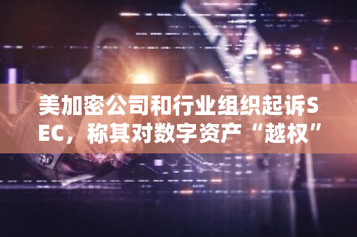 美加密公司和行业组织起诉SEC，称其对数字资产“越权”