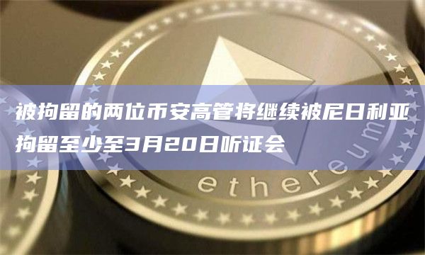 被拘留的两位币安高管将继续被尼日利亚拘留至少至3月20日听证会
