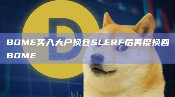 BOME买入大户换仓SLERF后再度换回BOME