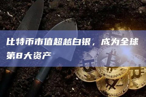 比特币市值超越白银，成为全球第8大资产