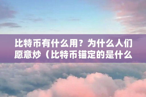 比特币有什么用？为什么人们愿意炒（比特币锚定的是什么）