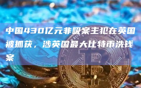 中国430亿元非吸案主犯在英国被抓获，涉英国最大比特币洗钱案