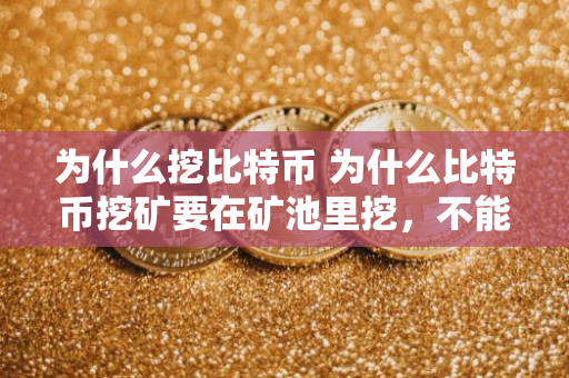 为什么挖比特币 为什么比特币挖矿要在矿池里挖，不能自己挖吗？