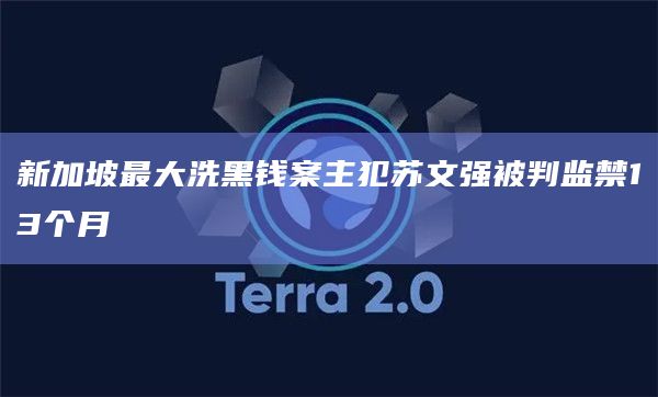 新加坡最大洗黑钱案主犯苏文强被判监禁13个月